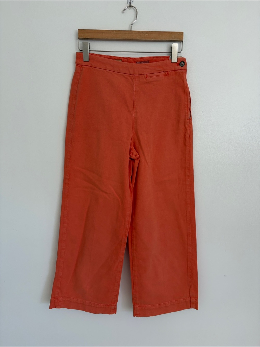 Anthropologie Burnt Orange Boot-Cut Wide Leg Pants